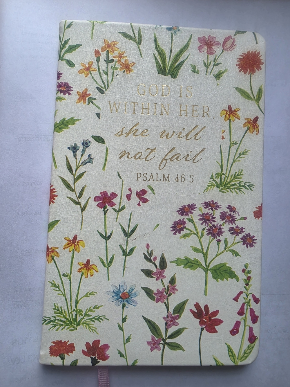 Floral Scripture Journal - Cream with Multicolor Flowers
